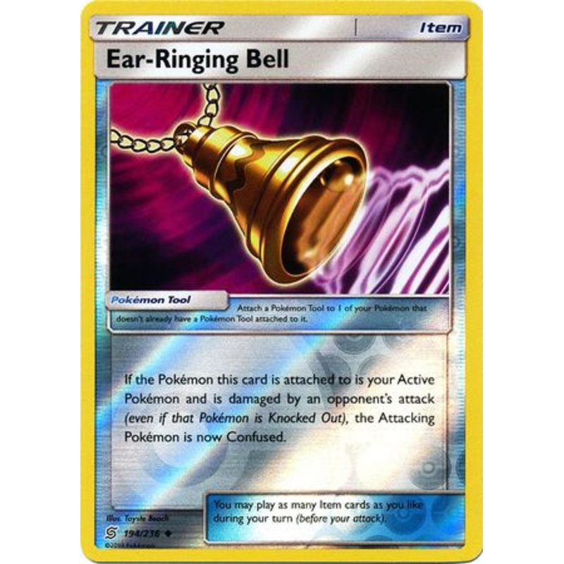 Pokemon Card Unified Minds 194/236 Ear-Ringing Bell Item Reverse Holo Uncommon