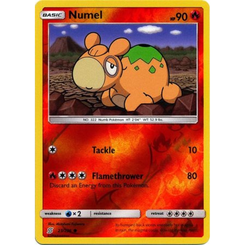 Pokemon Card Unified Minds 023/236 23/236 Numel Reverse Holo Common