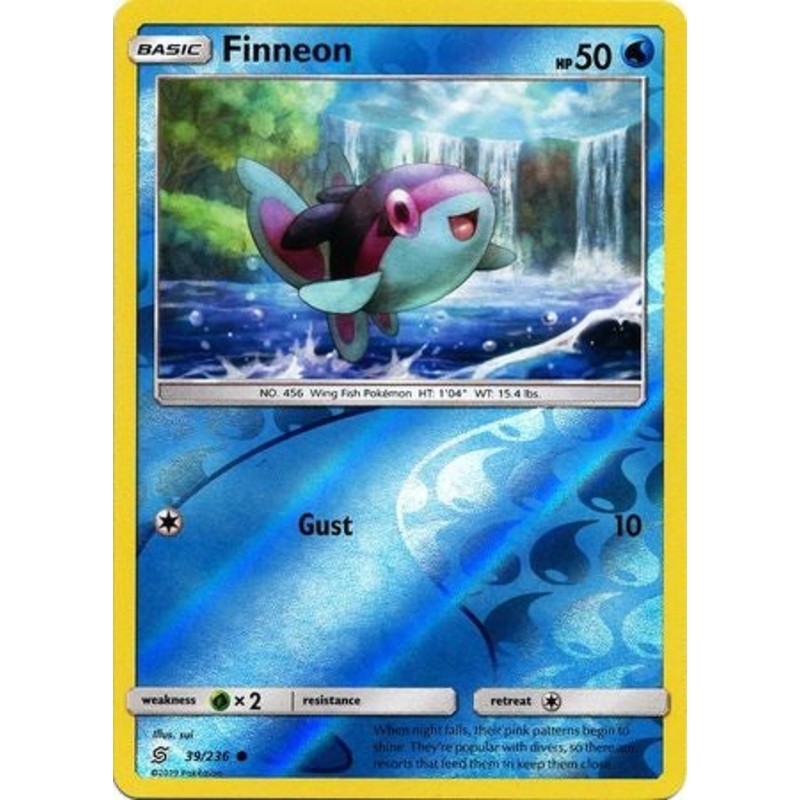 Pokemon Card Unified Minds 039/236 39/236 Finneon Reverse Holo Common