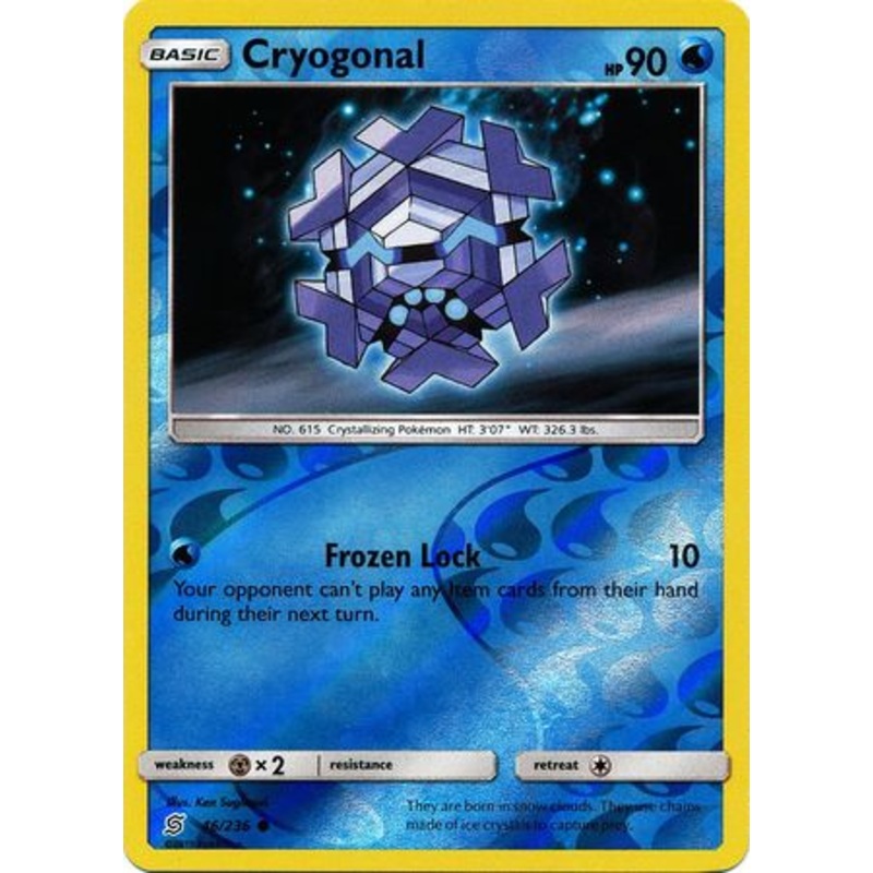 Pokemon Card Unified Minds 046/236 46/236 Cryogonal Reverse Holo Common
