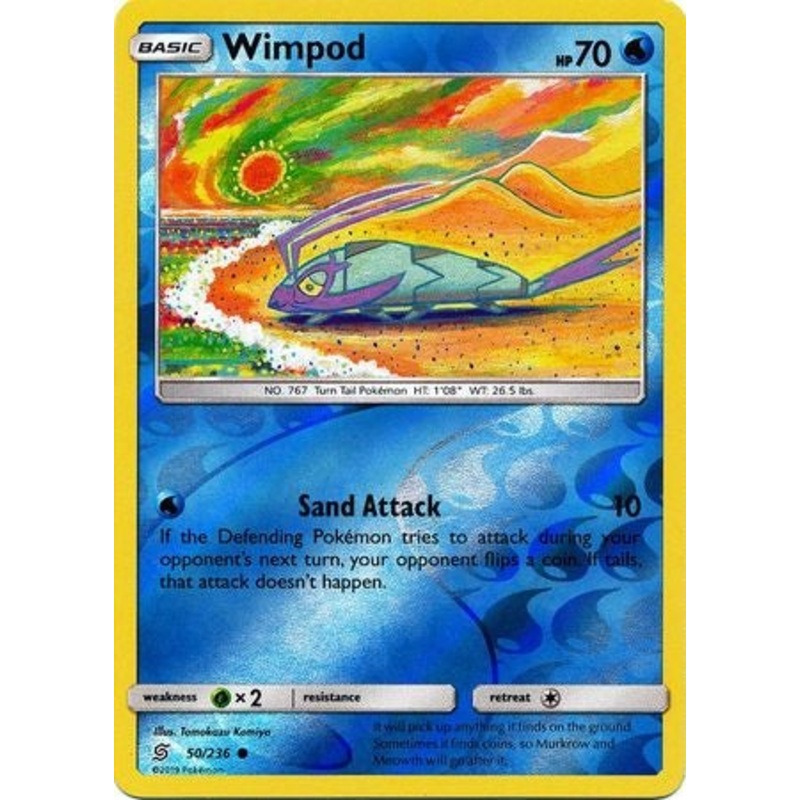 Pokemon Card Unified Minds 050/236 50/236 Wimpod Reverse Holo Common