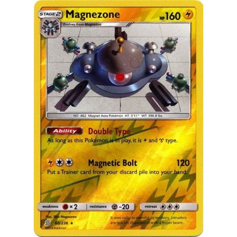 Pokemon Card Unified Minds 060/236 60/236 Magnezone Reverse Holo Rare