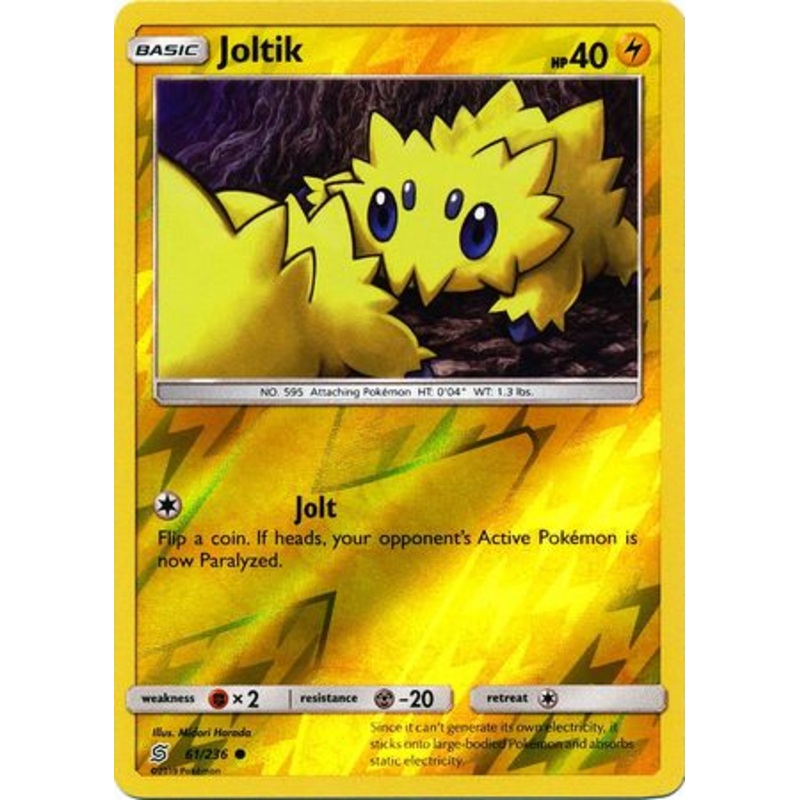 Pokemon Card Unified Minds 061/236 61/236 Joltik Reverse Holo Common