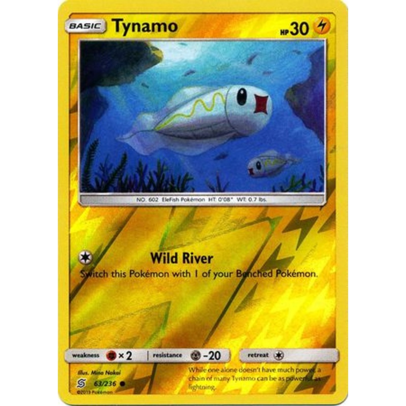 Pokemon Card Unified Minds 063/236 63/236 Tynamo Reverse Holo Common