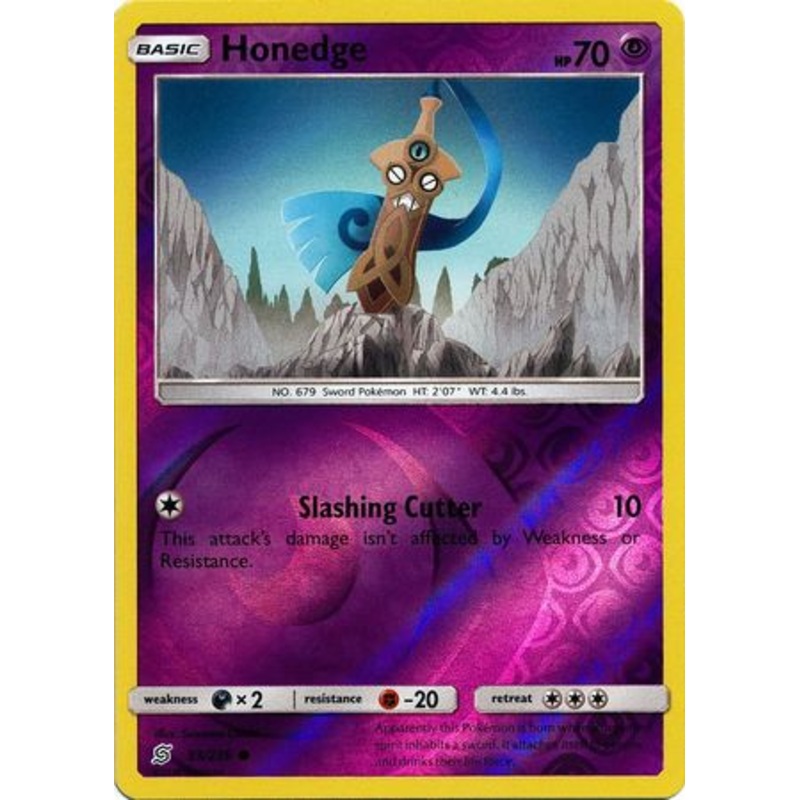 Pokemon Card Unified Minds 093/236 93/236 Honedge Reverse Holo Common