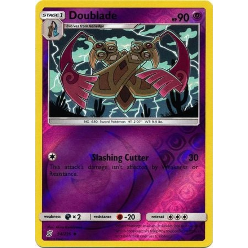 Pokemon Card Unified Minds 094/236 94/236 Doublade Reverse Holo Uncommon