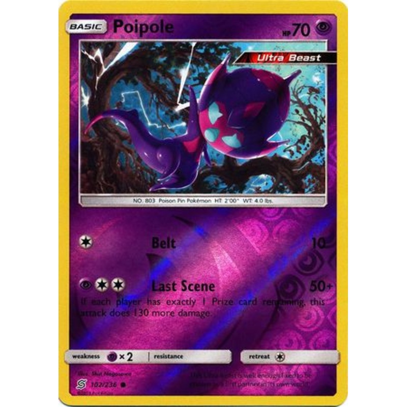 Pokemon Card Unified Minds 102/236 Poipole Reverse Holo Common