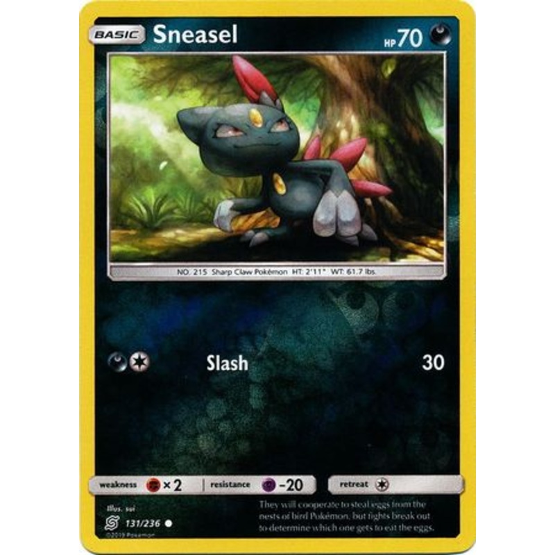Pokemon Card Unified Minds 131/236 Sneasel Reverse Holo Common