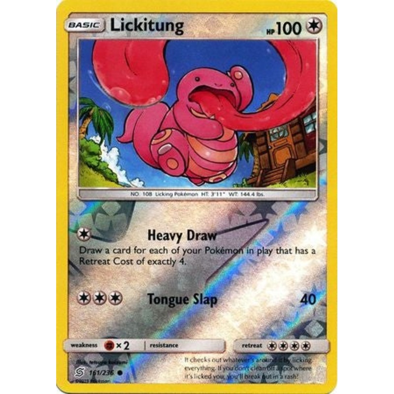Pokemon Card Unified Minds 161/236 Lickitung Reverse Holo Common