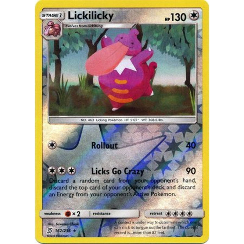 Pokemon Card Unified Minds 162/236 Lickilicky Reverse Holo Rare