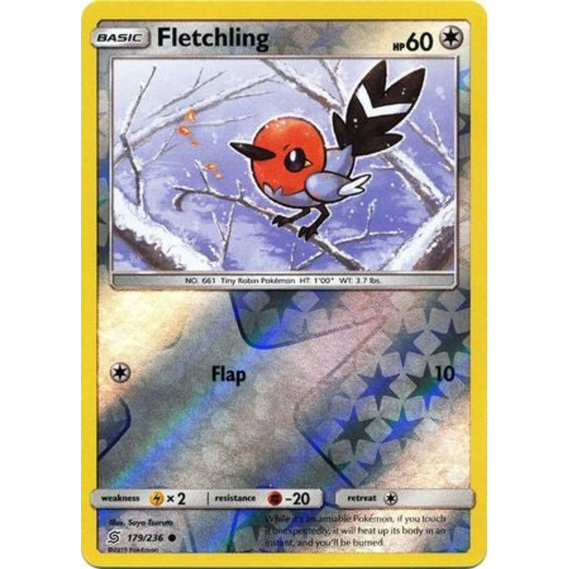 Pokemon Card Unified Minds 179/236 Fletchling Reverse Holo Common