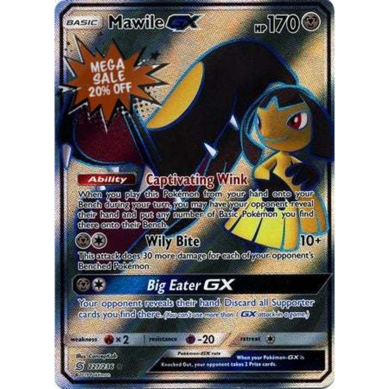 Pokemon Card Unified Minds 227/236 Mawile GX Full Art