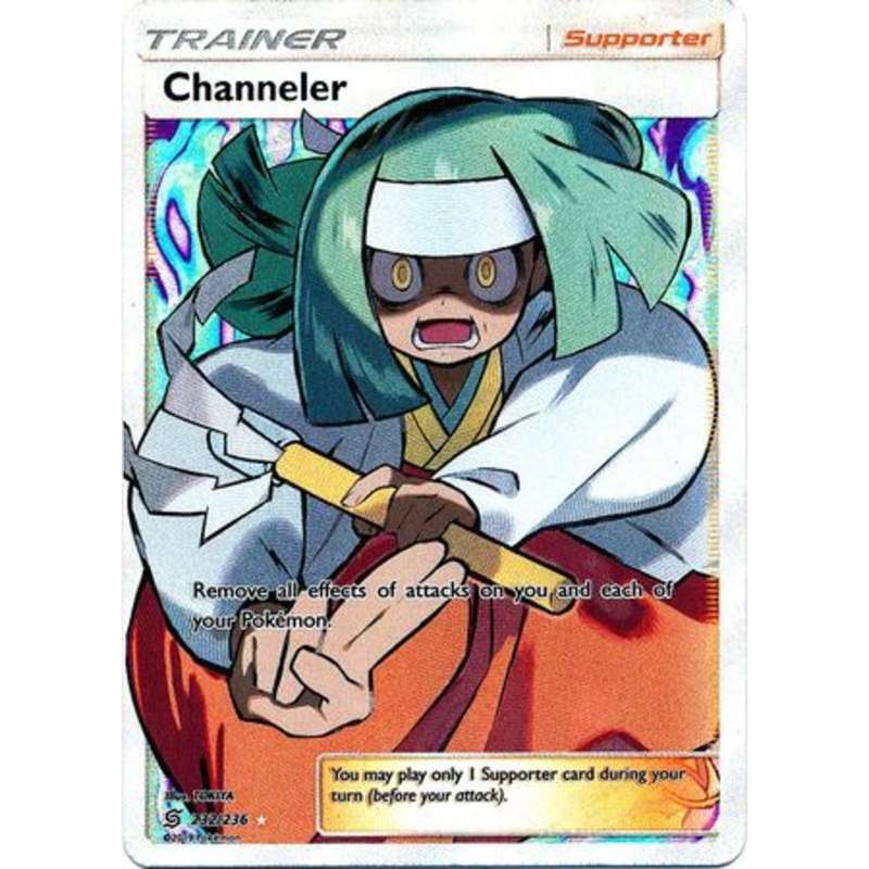Pokemon Card Unified Minds 232/236 Channeler Supporter Full Art