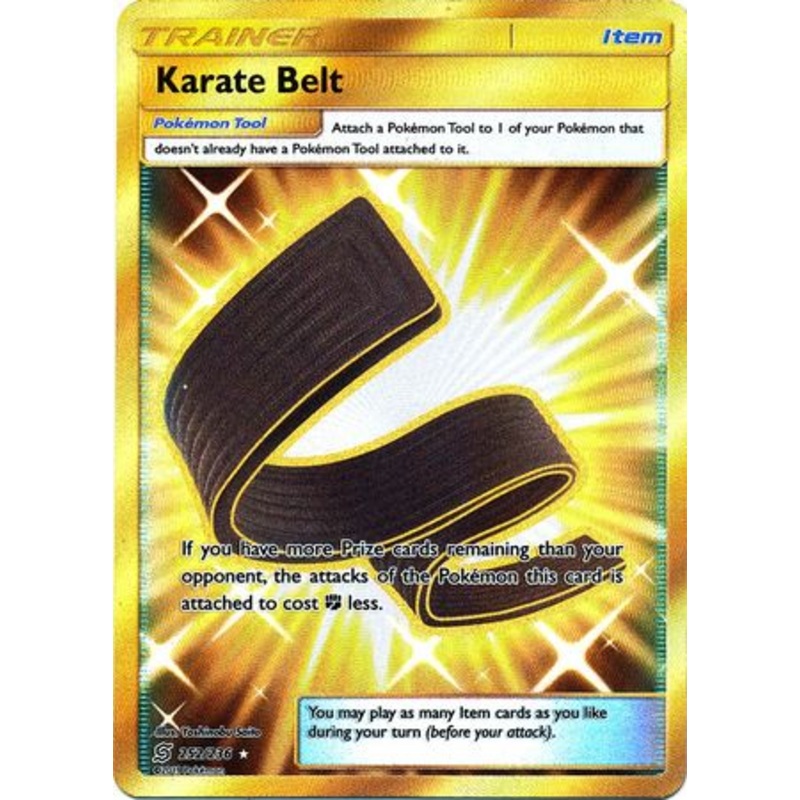 Pokemon Card Unified Minds 252/236 Karate Belt Item Secret Rare
