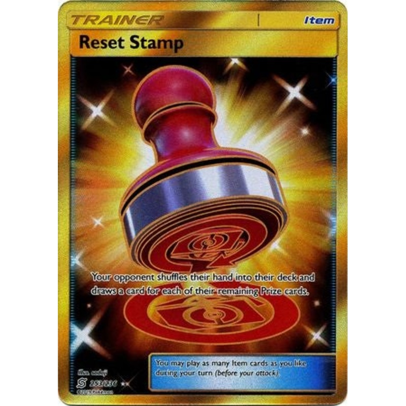 Pokemon Card Unified Minds 253/236 Reset Stamp Item Secret Rare