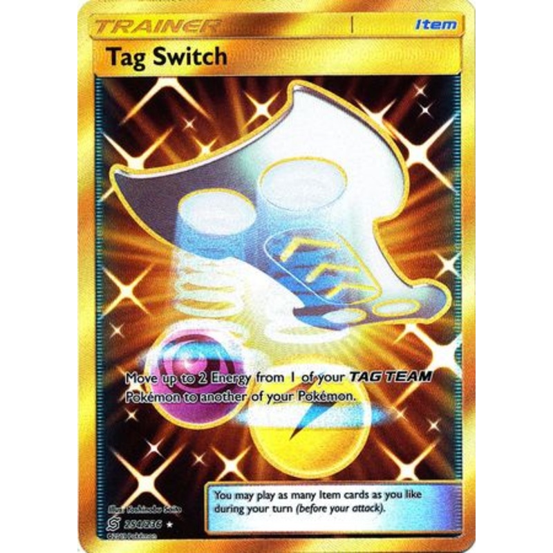Pokemon Card Unified Minds 254/236 Tag Switch Item Secret Rare