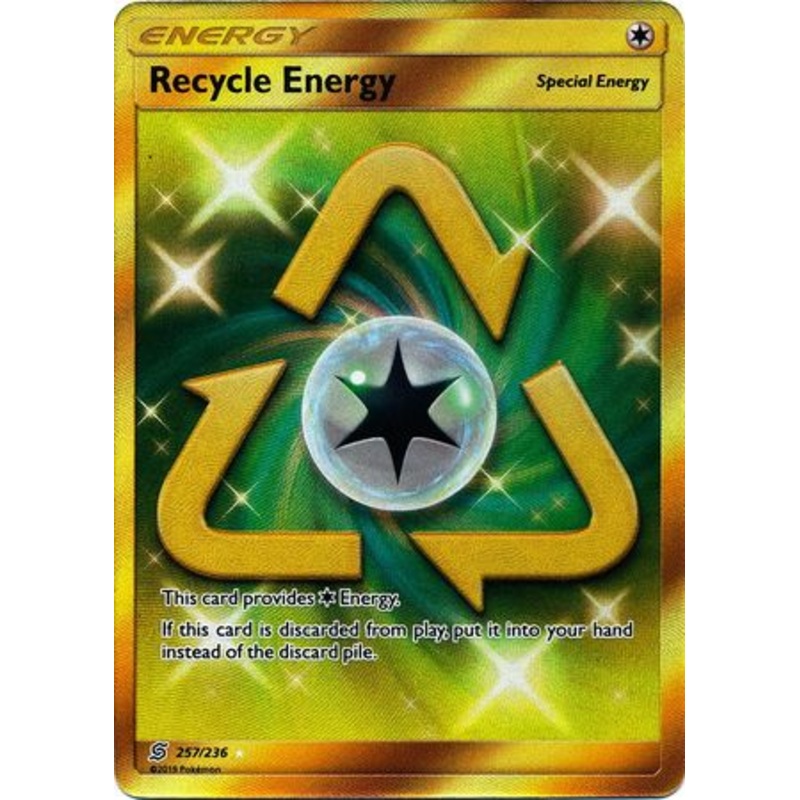 Pokemon Card Unified Minds 257/236 Recycle Energy Secret Rare