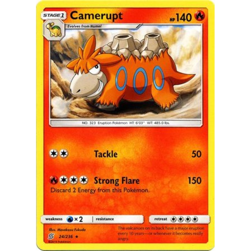 Pokemon Card Unified Minds 024/236 24/236 Camerupt Rare