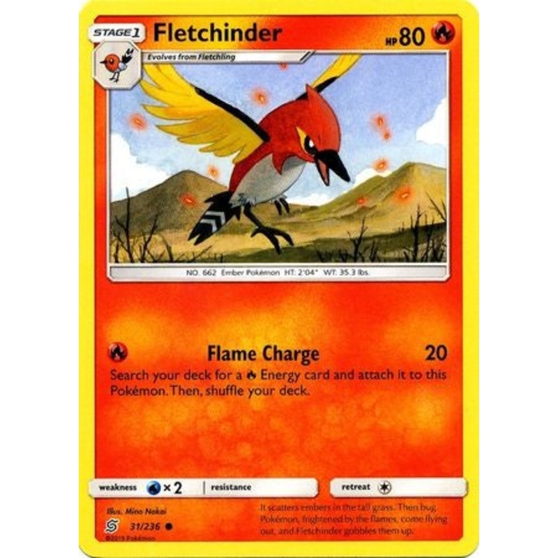 Pokemon Card Unified Minds 031/236 31/236 Fletchinder Common