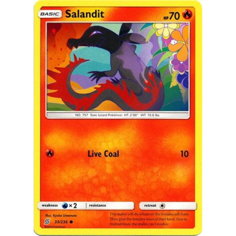 Pokemon Card Unified Minds 033/236 33/236 Salandit Common