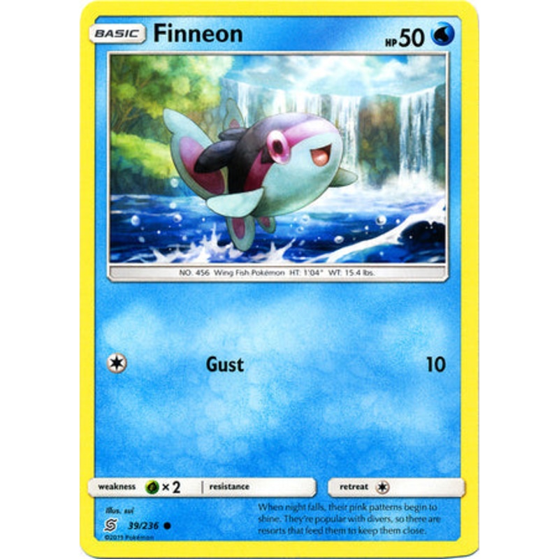 Pokemon Card Unified Minds 039/236 39/236 Finneon Common