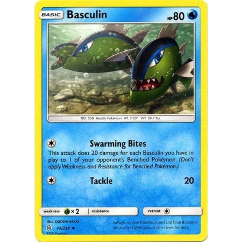 Pokemon Card Unified Minds 043/236 43/236 Basculin Uncommon
