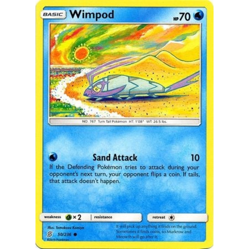 Pokemon Card Unified Minds 050/236 50/236 Wimpod Common