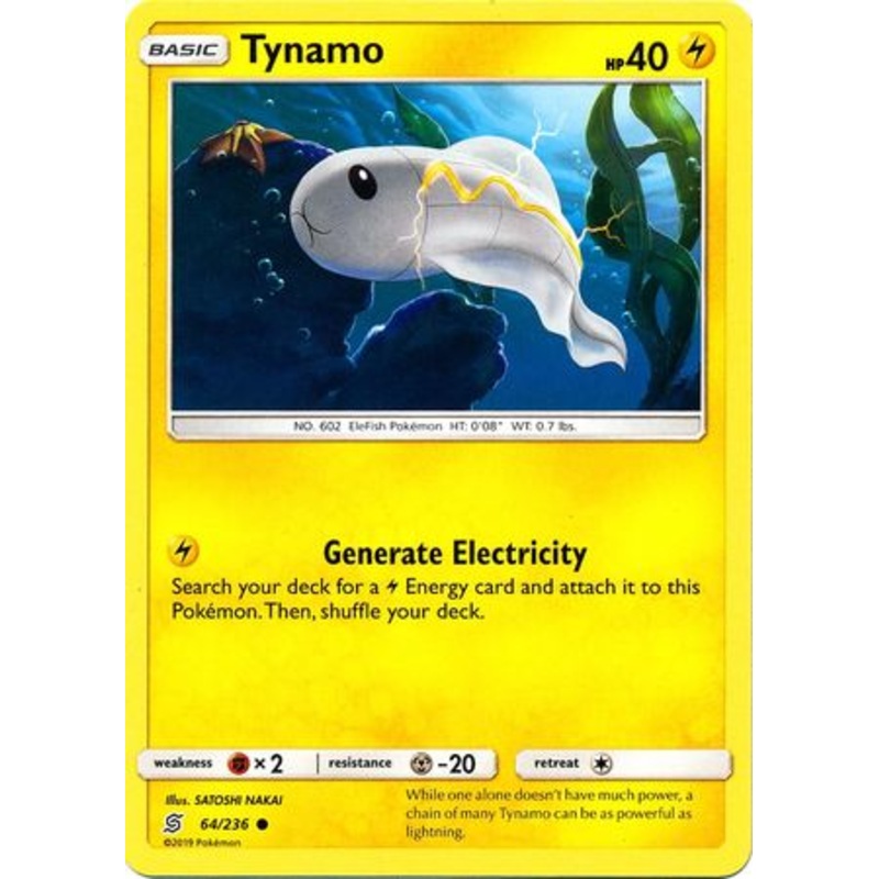 Pokemon Card Unified Minds 064/236 64/236 Tynamo Common