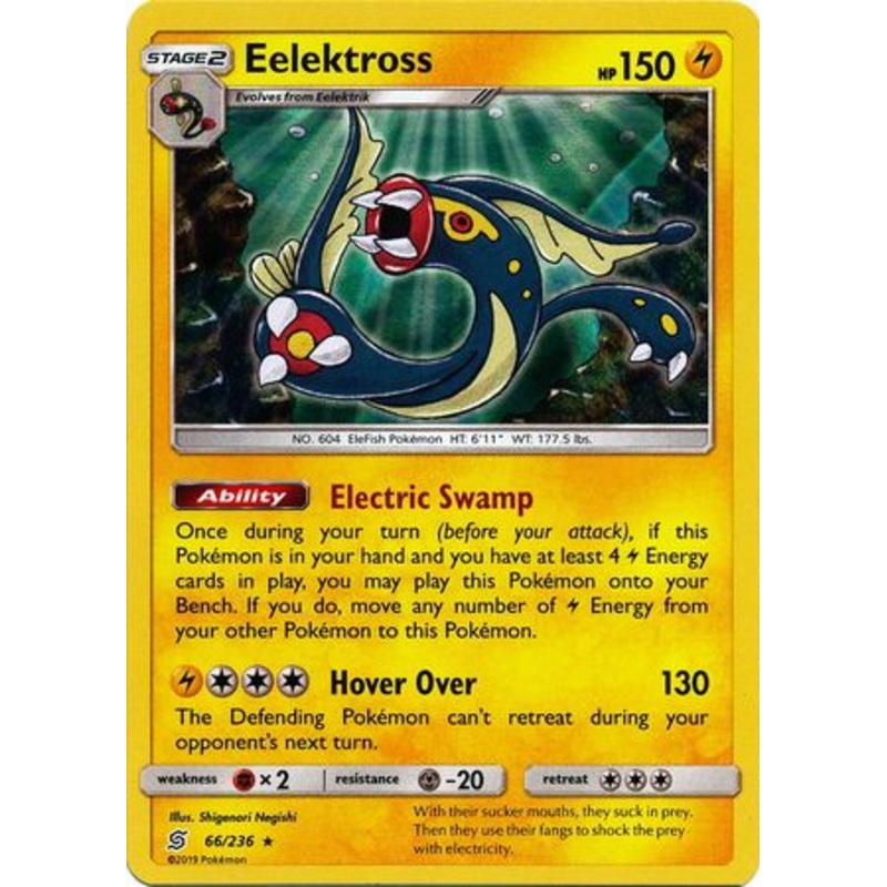 Pokemon Card Unified Minds 066/236 66/236 Eelektross Holo Rare