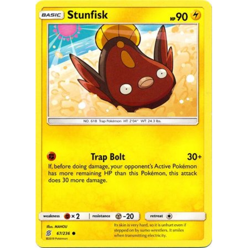 Pokemon Card Unified Minds 067/236 67/236 Stunfisk Common