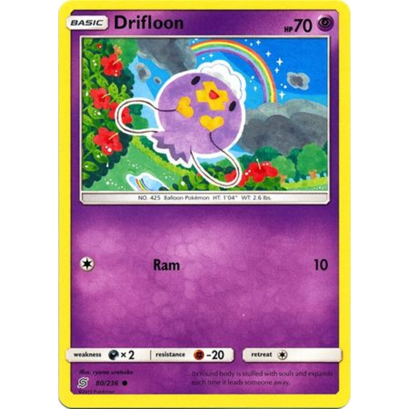 Pokemon Card Unified Minds 080/236 80/236 Drifloon Common