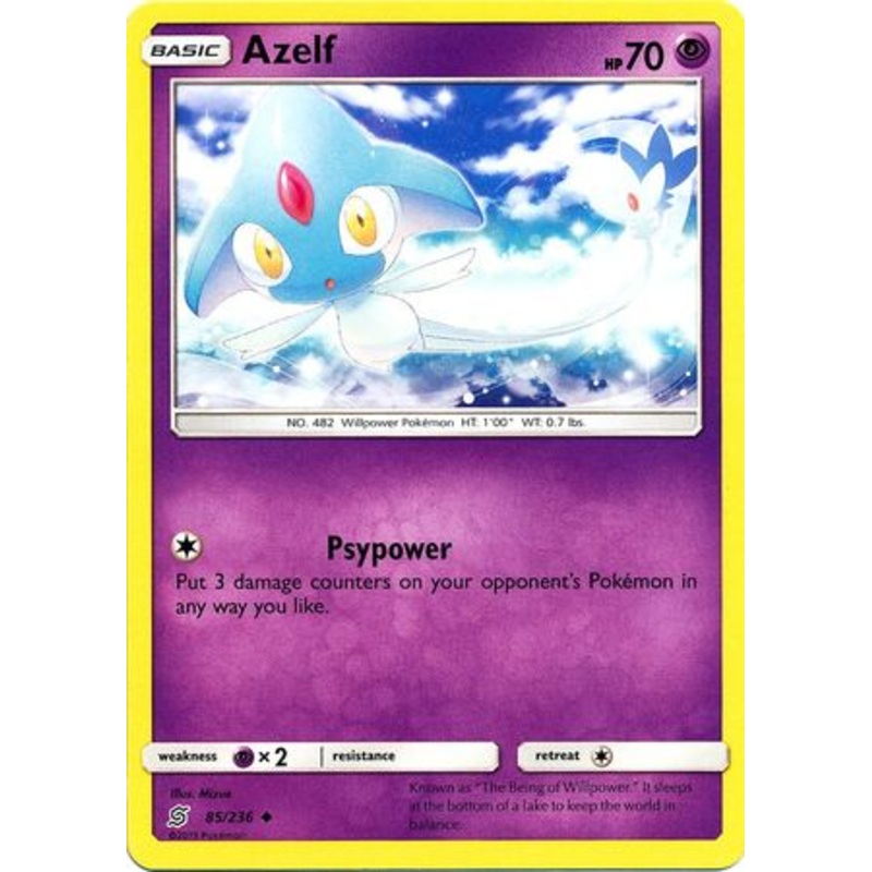 Pokemon Card Unified Minds 085/236 85/236 Azelf Uncommon