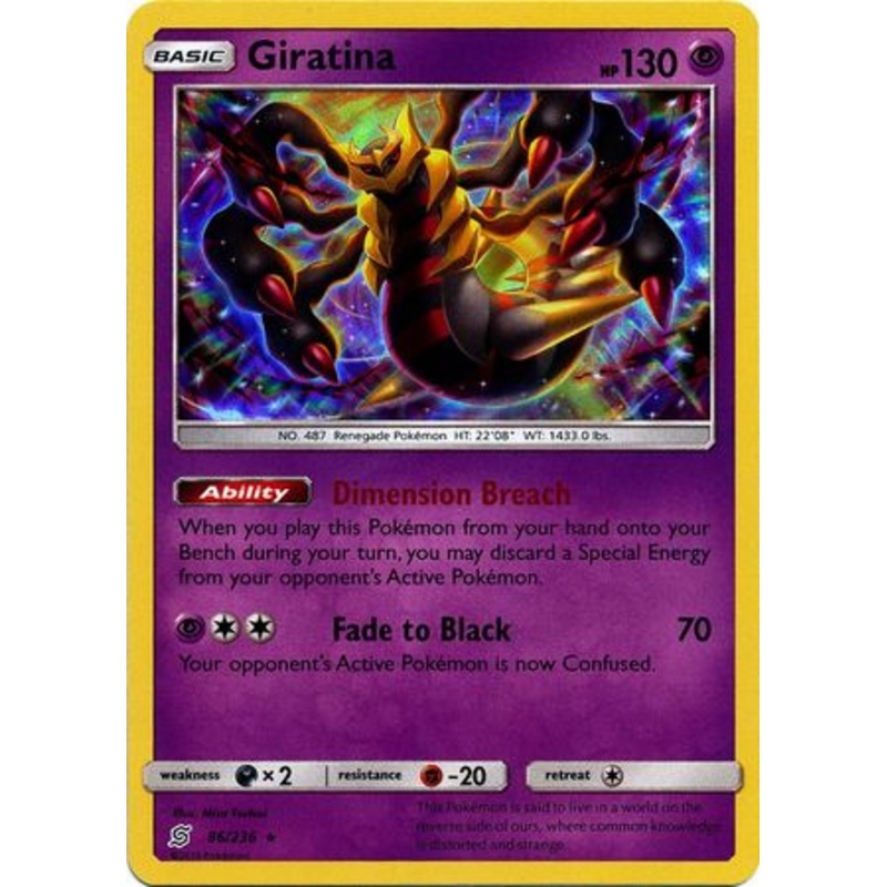 Pokemon Card Unified Minds 086/236 86/236 Giratina Holo Rare