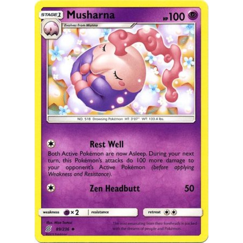Pokemon Card Unified Minds 089/236 89/236 Musharna Uncommon