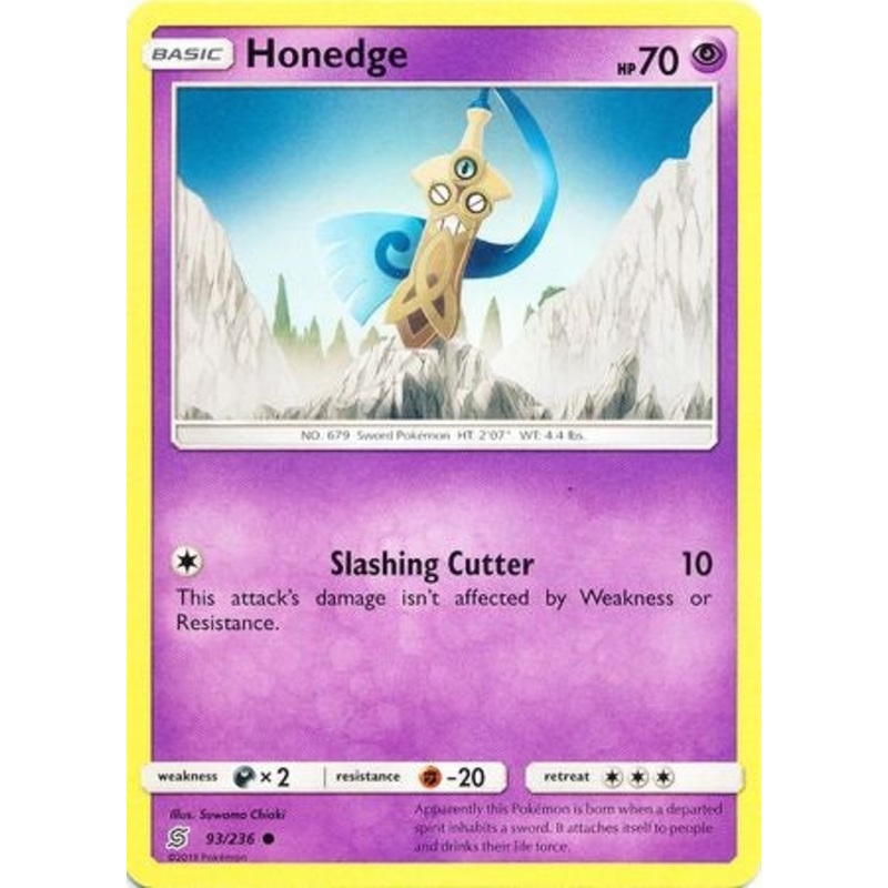 Pokemon Card Unified Minds 093/236 93/236 Honedge Common