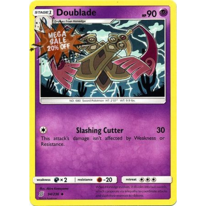 Pokemon Card Unified Minds 094/236 94/236 Doublade Uncommon
