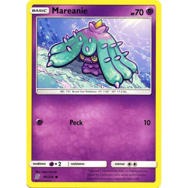Pokemon Card Unified Minds 096/236 96/236 Mareanie Common