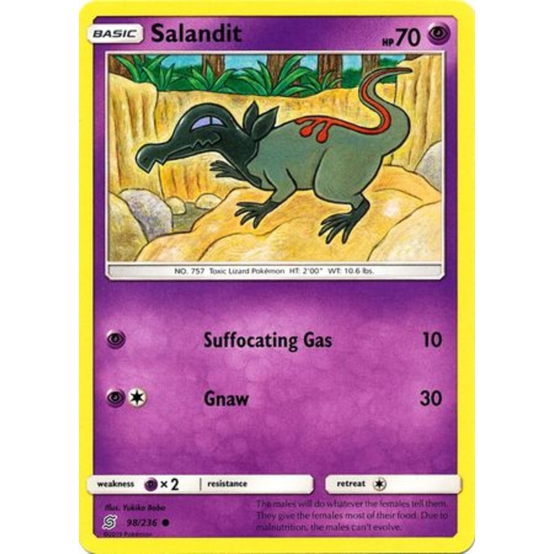 Pokemon Card Unified Minds 098/236 98/236 Salandit Common