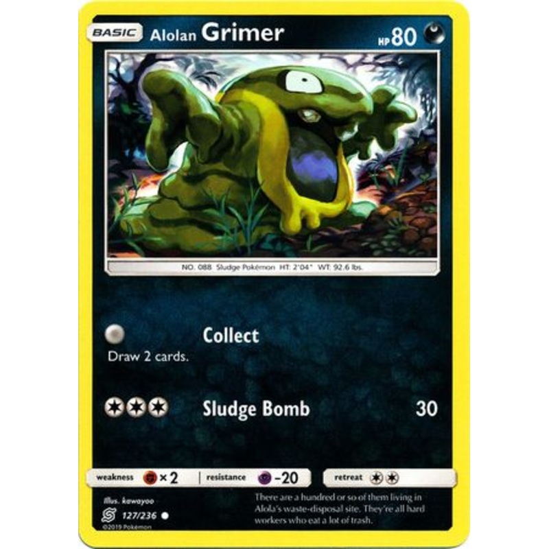 Pokemon Card Unified Minds 127/236 Alolan Grimer Common