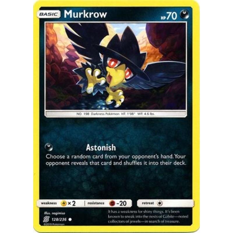Pokemon Card Unified Minds 128/236 Murkrow Common