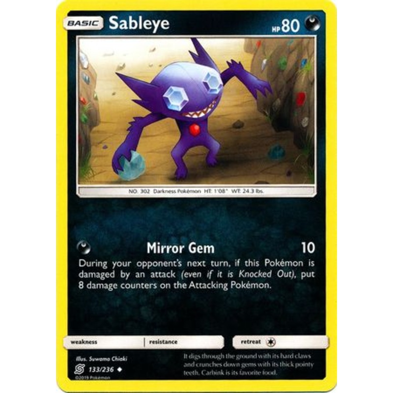 Pokemon Card Unified Minds 133/236 Sableye Uncommon