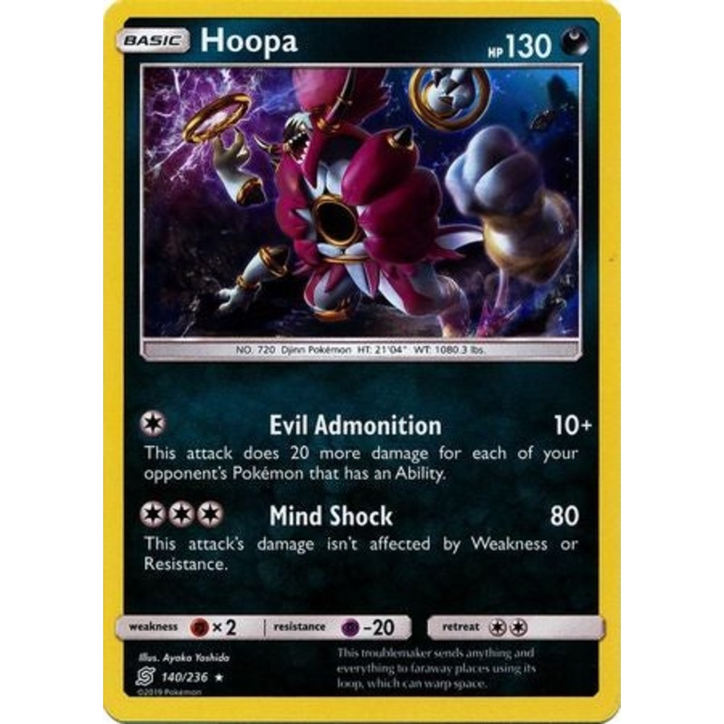 Pokemon Card Unified Minds 140/236 Hoopa Holo Rare