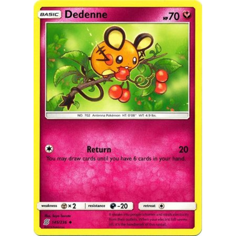 Pokemon Card Unified Minds 145/236 Dedenne Uncommon