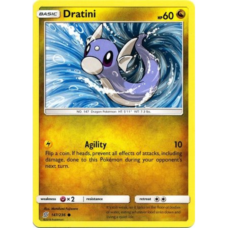 Pokemon Card Unified Minds 147/236 Dratini Common