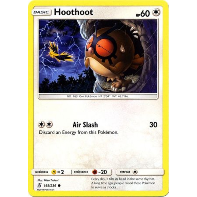 Pokemon Card Unified Minds 165/236 Hoothoot Common