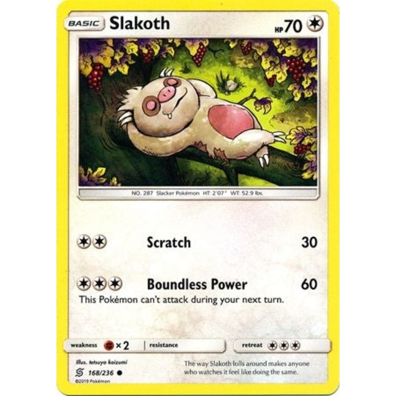 Pokemon Card Unified Minds 168/236 Slakoth Common