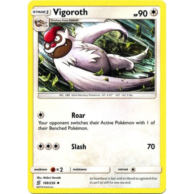 Pokemon Card Unified Minds 169/236 Vigoroth Uncommon