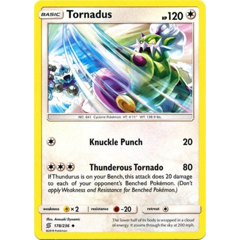 Pokemon Card Unified Minds 178/236 Tornadus Uncommon