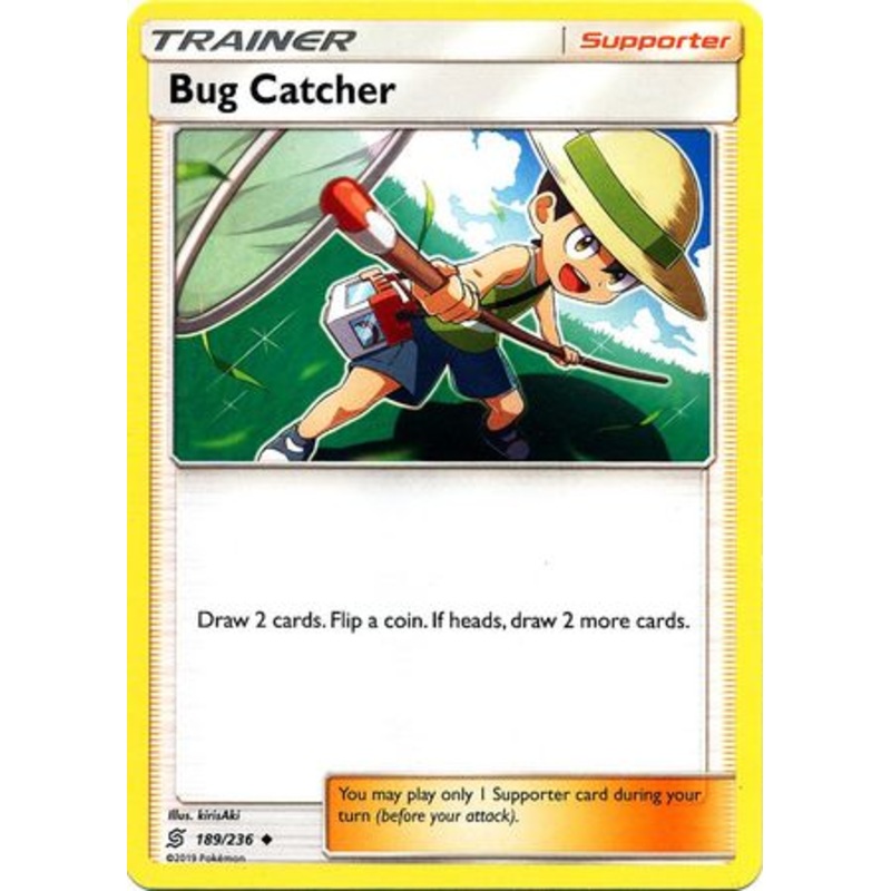 Pokemon Card Unified Minds 189/236 Bug Catcher Supporter Uncommon