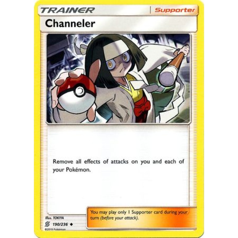 Pokemon Card Unified Minds 190/236 Channeler Supporter Uncommon